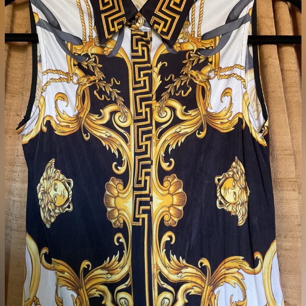 Versace white sleeveless dress
